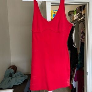 Vibrant Red Sleeveless Dress